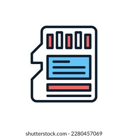 Memory Card icon in vector. Illustration