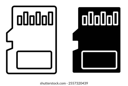 Memory Card Icon Vector Illustration. Memory Card. Memory Icon. Electronics. Smartphone Elements. Technology Objects.