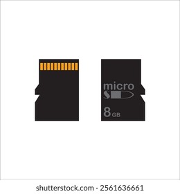 MEMORY CARD ICON VECTOR ILLUSTRATION SYMBOL DESIGN 