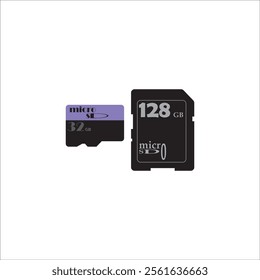 MEMORY CARD ICON VECTOR ILLUSTRATION SYMBOL DESIGN 