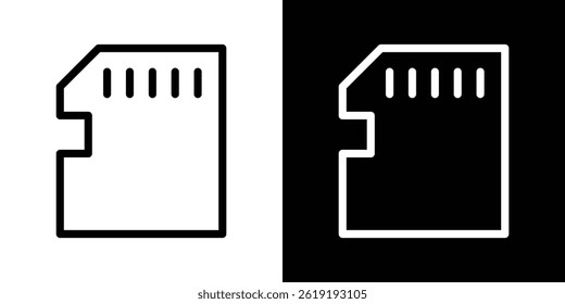 Memory card icon. vector illustration, pictogram isolated. editable