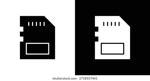 Ilustración vectorial de iconos de tarjeta de memoria - iconos de vector de estilo negro de alta calidad