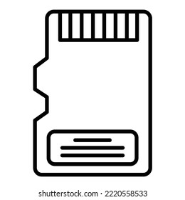 Memory Card icon vector image. Can also be used for web apps, mobile apps and print media.