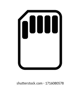 Memory card icon vector on white background
