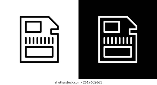 Memory card icon Vector symbol in trendy flat style