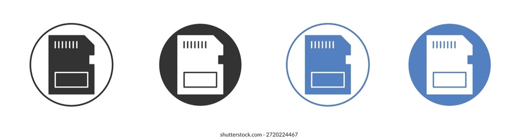 Icono de la tarjeta de memoria para el Diseño web. pixel Iconos planos perfectos