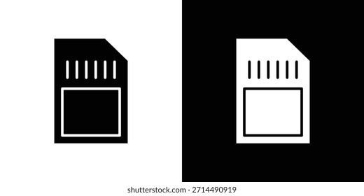 Design de silhueta de vetor de ícones de cartão de memória. Ilustração de design gráfico plano vetorial.