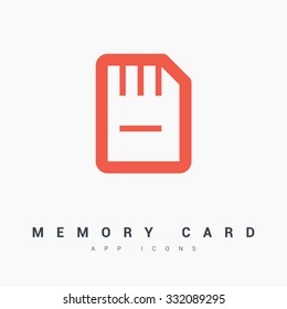 a memory card isolated minimal single flat icon in color. Line vector icon for websites and mobile minimalistic flat design. Modern trend concept design style illustration symbol
