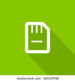 a memory card isolated minimal single flat icon in color. Line vector icon for websites and mobile minimalistic flat design.