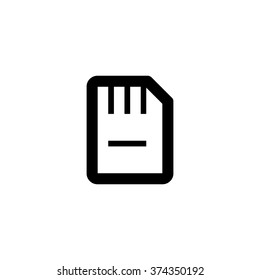 a memory card isolated minimal single flat icon in color. Line vector icon for websites and mobile minimalistic flat design.