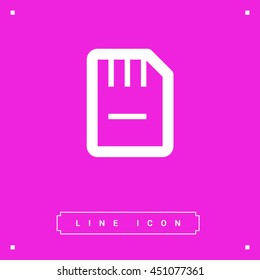 a memory card isolated minimal single flat icon in color. Line vector icon for websites and mobile minimalistic flat design.