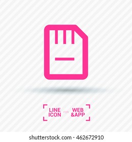 a memory card isolated minimal single flat icon in color. Line vector icon for websites and mobile minimalistic flat design.