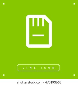 a memory card isolated minimal single flat icon in color. Line vector icon for websites and mobile minimalistic flat design.