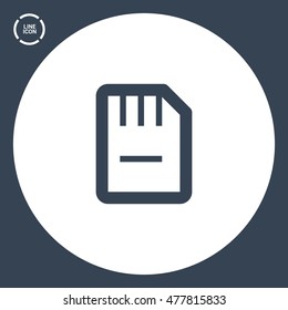 a memory card isolated minimal single flat icon in color. Line vector icon for websites and mobile minimalistic flat design.