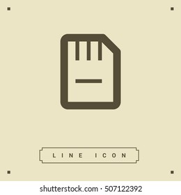 a memory card isolated minimal single flat icon in color. Line vector icon for websites and mobile minimalistic flat design.