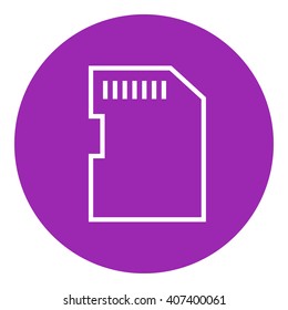 Memory card line icon.