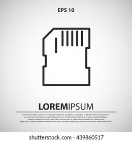 memory card line icon