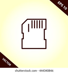 memory card line icon