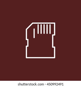 memory card line icon
