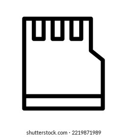 memory card line icon illustration vector graphic