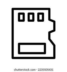 memory card line icon illustration vector graphic