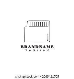 memory card logo cartoon icon template cute modern isolated vector illustration