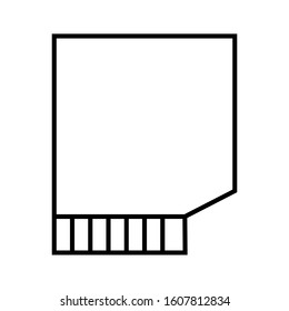 Memory Card Outline Icon Symbol