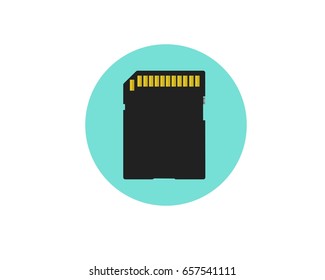 Memory Card, SD Card  on white background.