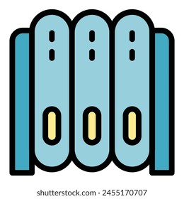 Memory card server icon outline vector. Gb storage. Data mobile color flat