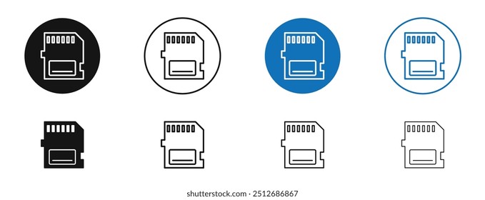 Memory card in set in black and blue color