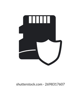 Placa de memória com um protetor sólido para segurança e proteção de dados.