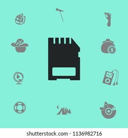 memory card silhouette vector illustration