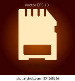 memory card silhouette vector illustration