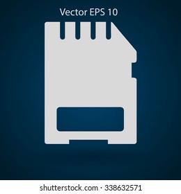 memory card silhouette vector illustration
