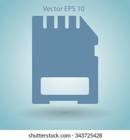 memory card silhouette vector illustration