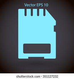 memory card silhouette vector illustration