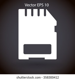 memory card silhouette vector illustration