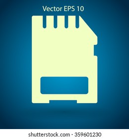 memory card silhouette vector illustration