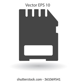 memory card silhouette vector illustration