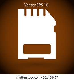 memory card silhouette vector illustration