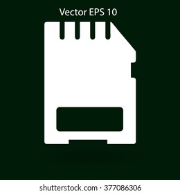 memory card silhouette vector illustration