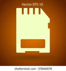 memory card silhouette vector illustration