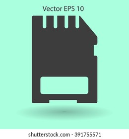 memory card silhouette vector illustration