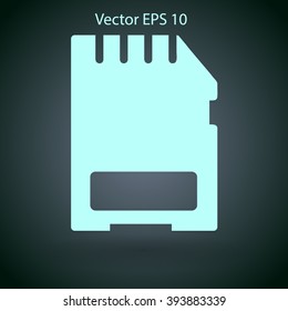 memory card silhouette vector illustration