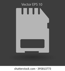 memory card silhouette vector illustration