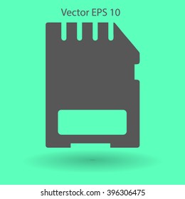 memory card silhouette vector illustration