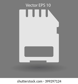memory card silhouette vector illustration