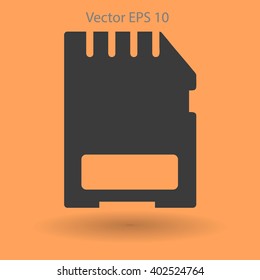 memory card silhouette vector illustration
