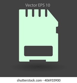 memory card silhouette vector illustration