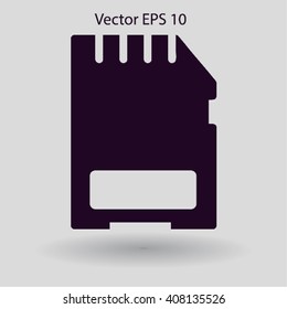 memory card silhouette vector illustration